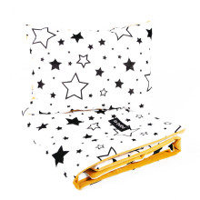 La bebe™ Minky+Cotton Set 100x75/40x25 Art.79079 Stars/ Yellow Velvet Sega un spilvens (100x75/40x25 cm)
