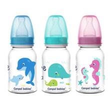 Canpol Babies Love and Sea Art.59/300 Plastmasas pudelīte BPA Free, ar silikona knupīti ,120 ml