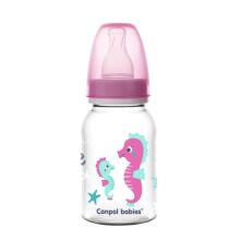 Canpol Babies Love and Sea Art.59/300 Plastmasas pudelīte BPA Free, ar silikona knupīti ,120 ml