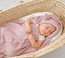 Lullalove Bamboo Blanket Art.118768 Pink   Детское хлопковое одеяло-конвертик