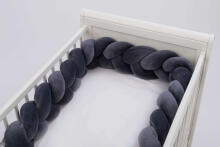La bebe™ Velvet Border (160) Art.119726 Grey Bed bumper 160cm