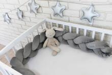 La bebe™ Velvet Border (160) Art.119726 Grey Bed bumper 160cm