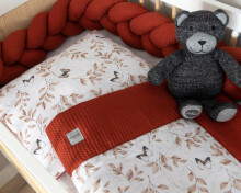 La bebe™ Wafel Art.119728 Premium Motylek Bed bumper
