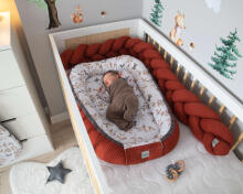 La bebe™ Wafel Art.119728 Premium Motylek Bed bumper