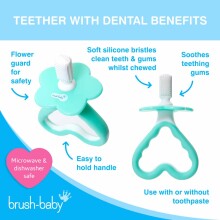 Brush Baby Teether Set Art.BRB097 Pirmā zobu birste  un smaganu birstīte