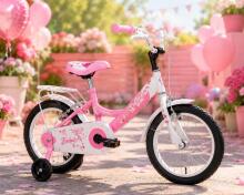 Esperia Kids Bike Junior Game Girl 14 Art.Art.9700 Bērnu divritenis (velosipēds) ar piepūšamiem riteņiem un tērauda rāmi