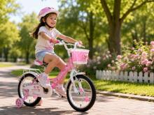 Esperia Kids Bike Junior Game Girl 14 Art.Art.9700 Bērnu divritenis (velosipēds) ar piepūšamiem riteņiem un tērauda rāmi