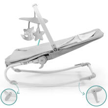 KinderKraft'20 Felio Art.KKBFELOGRY000N Stone Grey  Детский шезлонг Стильный детский шезлонг с музыкой и вибрацией