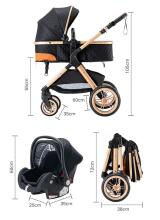 Kidsworld Stoller 3 in 1 Art.120859 Pink Universal 3-in-1 stroller