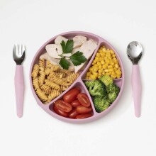 Everyday Baby Steel  Cutlery Art.10505 Purple Rose  Karote un dakšiņa no tērauda