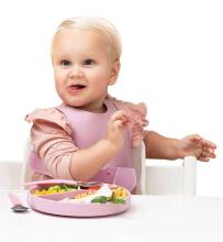 Everyday Baby Silicone Bib  Art.10520 Purple Rose