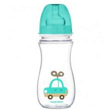 CANPOL BABIES wide neck anti-colic bottle  EasyStart Colourful Animals, 300 ml, 35/204