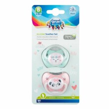 CANPOL BABIES set of orthodontic silicone soothers Exotic Animals 6-18m, 2pcs., 23/921_pin
