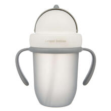 CANPOL BABIES cup with silicone flip-top straw 210ml Matt, grey 9m+, 56/522_grey