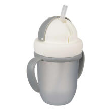 CANPOL BABIES cup with silicone flip-top straw 210ml Matt, grey 9m+, 56/522_grey