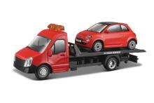 BBURAGO 1/43 Street Fire evakuators Flatbed Transport, 18-31400