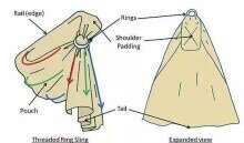 La bebe™  Nursing Sling Satin Art.127260 Grey