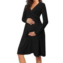 La Bebe™ Nursing Cotton Dress Donna Art.127325 Coral Red