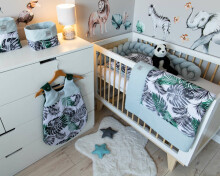 Baby Love Premium Palms Art.127373 Mazuļu kokvilnas gultas veļas komplekts no 2 daļām [virspalags ar spilventiņu]