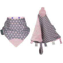 CHEEKY CHOMPERS miega lupatiņa Polka Dot Pink 035