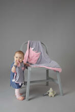 CHEEKY CHOMPERS miega lupatiņa Polka Dot Pink 035