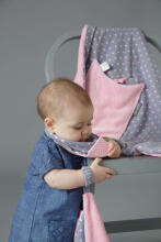 CHEEKY CHOMPERS miega lupatiņa Polka Dot Pink 035