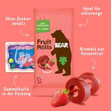 Bear Fruit Rolls  Art.127908 Fruit rolls with strawberry flavor, 20 g