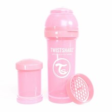 Twistshake Anti Colic Art.78255 Pastel Pink Pretkoliku pudelīte,260 ml