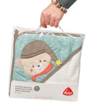 Fehn Hooded bath towel 80x80 cm, Bear
