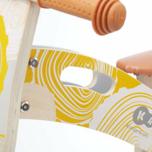 KinderKraft'21 Runner Natural Yellow Art.KRRUNN00YEL0000  Vaikiškas motoroleris su mediniu rėmu
