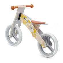 KinderKraft'21 Runner Natural Yellow Art.KRRUNN00YEL0000  Детский велосипед/бегунок с деревянной рамой