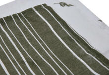 La bebe™ Muslin Mouth Cloth Stripe & Olive Leaf Green GOTS Art.537-848-66094