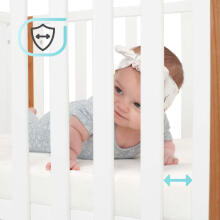 Kinder Kraft Koya Art.KFKOYA00WHT0000 White  Wooden cot 120x60cm