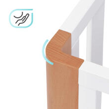 Kinder Kraft Koya Art.KFKOYA00WHT0000 White  Wooden cot 120x60cm