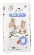 Happy Pants Midi Art.BB-055-MU48-002 Bērnu biksītes 3 izmērs no 6-11kg, 48gab.