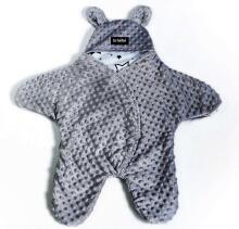 La bebe™ Minky+Cotton Art.131581 Dark Grey Overalls for a baby for a car seat (stroller) with handles and legs