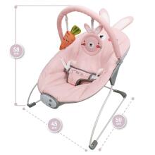 Momi Bouncer Glossy Bunny Art.BULE00004 Modern rocking chair with music and vibration