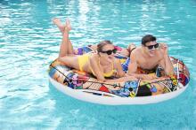 BESTWAY peldriņķis Pop Art Pool Island, diametras 1.88m, 43264