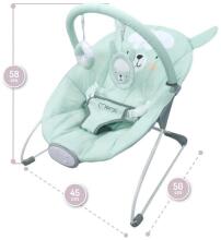 Momi Bouncer Glossy Lama Art.BULE00005  Стильный детский шезлонг с музыкой и вибрацией