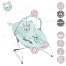 Momi Bouncer Glossy Lama Art.BULE00005  Стильный детский шезлонг с музыкой и вибрацией