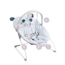 Momi Bouncer Glossy Panda Art.BULE00003  Modern rocking chair with music and vibration