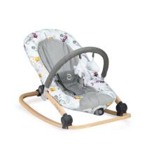 Momi Lumiwood Bouncer  Art.131977 Flower Стильный детский шезлонг