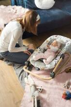 Momi Lumiwood Bouncer  Art.131977 Flower Стильный детский шезлонг