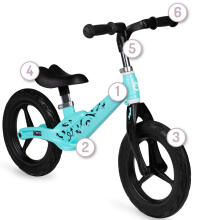 Momi Balance Bike Ulti Art.131987 Turquoise Arrow