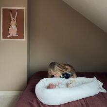 Childhome Babynest  Art.CCBNJEROW Jersey Off White