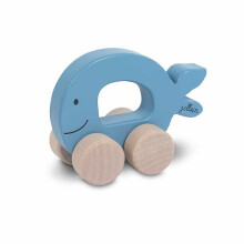 Jollein Wooden Toy Car Art.112-001-66024 Blue  Детская деревянная игрушка на колёсиках