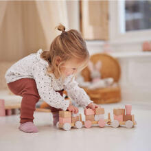 Jollein Wooden Train Art.117-001-66021 Pink