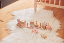 Jollein Wooden Train Art.117-001-66021 Pink