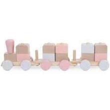 Jollein Wooden Train Art.117-001-66021 Pink