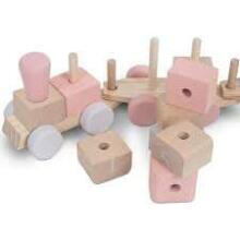 Jollein Wooden Train Art.117-001-66021 Pink